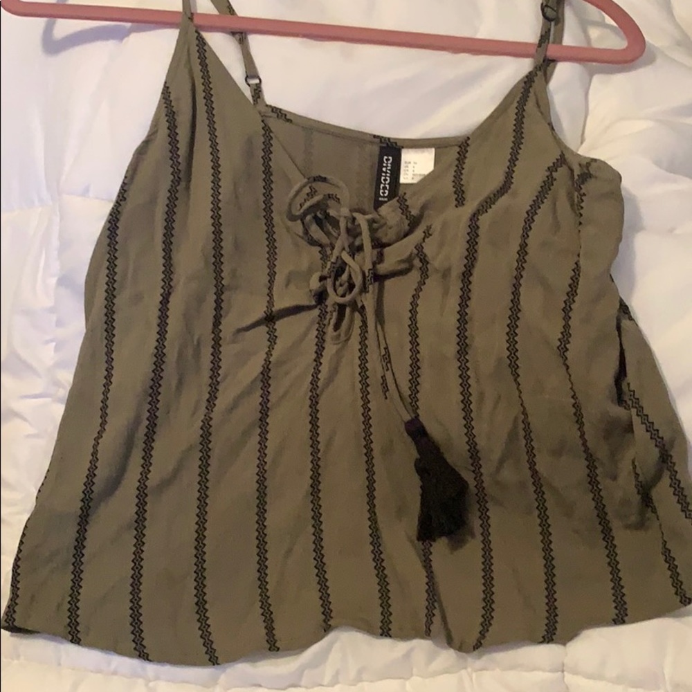 Cute Dark Green/Black Crop Top